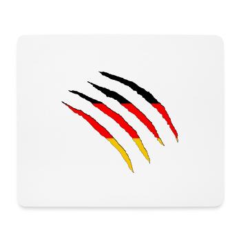 Deutschland aufgerissen Germany Nationalflagge - Mousepad (Querformat) - Weiß - Vorne