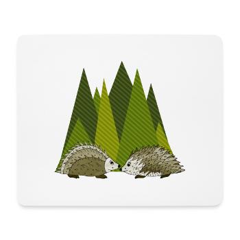 Igel - Mousepad (Querformat) - Weiß - Vorne