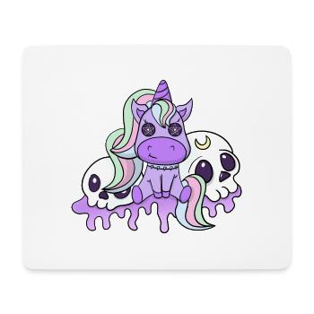 Pastel goth creepy witchy unicorn now goth bubble - Mouse Pad (horizontal) - white - Front