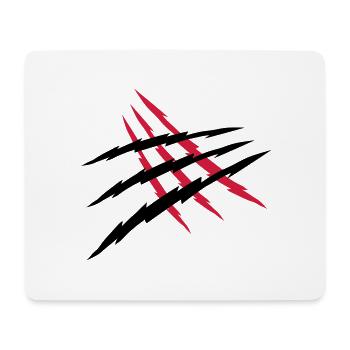 2 scratches wound - Mouse Pad (horizontal) - white - Front