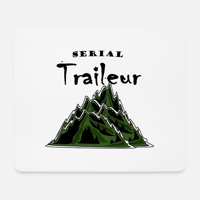 Trail Serial traileur - Tapis de souris (format paysage) - blanc