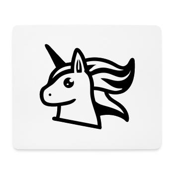 Süßes Einhorn im Comicstil - Mousepad (Querformat) - Weiß - Vorne