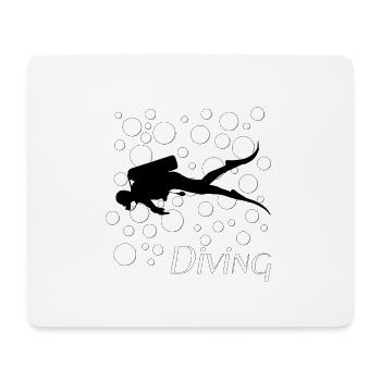Scuba Diving tauchen - Mousepad (Querformat) - Weiß - Vorne