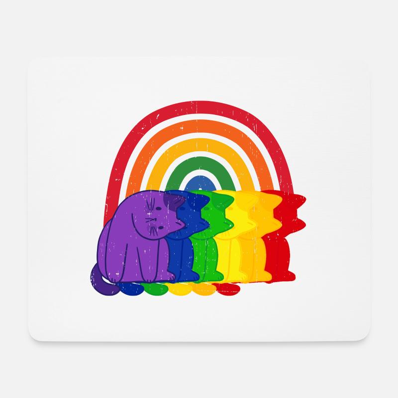 Rainbow Cats Rainbow Cat - Mouse Pad (horizontal) - white