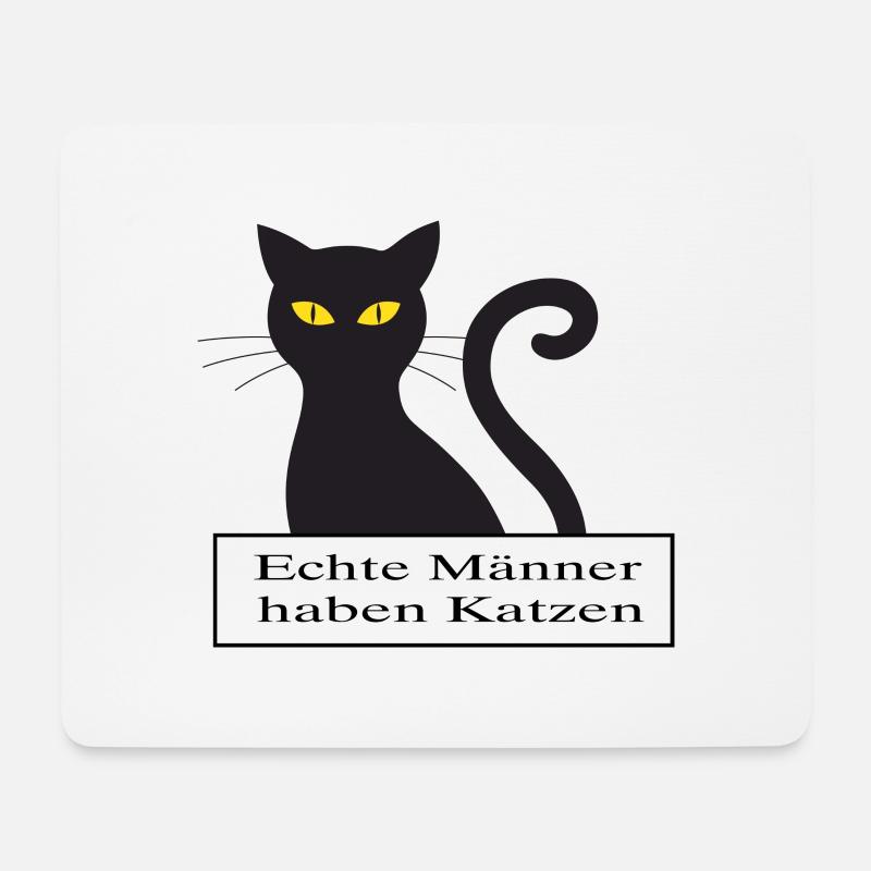 Echte Männer haben Katzen - Mousepad (Querformat) - Weiß