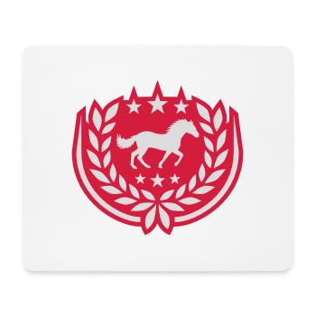 Coat of arms Horse laurel wreath stars - Mouse Pad (horizontal) - white - Front