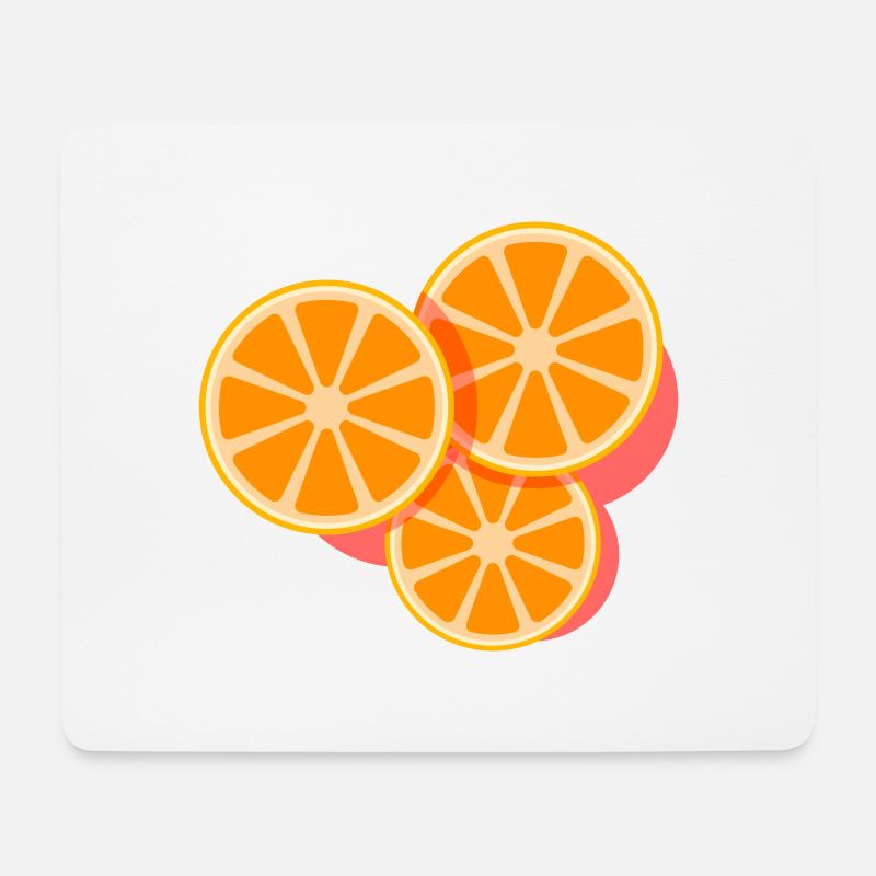Orangen - Mousepad (Querformat) - Weiß