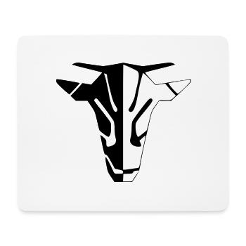 Tête de vache stylisée - Tapis de souris (format paysage) - blanc - Devant
