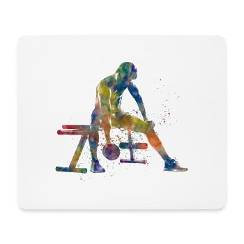 Gymnastics-bodybuilding exercise - Mouse Pad (horizontal) - white - Front