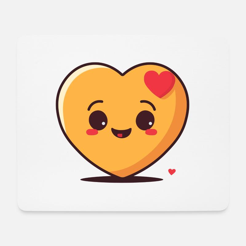 Liebesherz Illustration - Mousepad (Querformat) - Weiß
