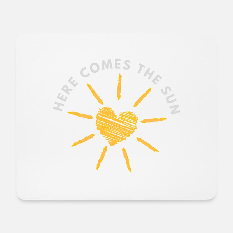 here comes the sun - Mousepad (Querformat) - Weiß