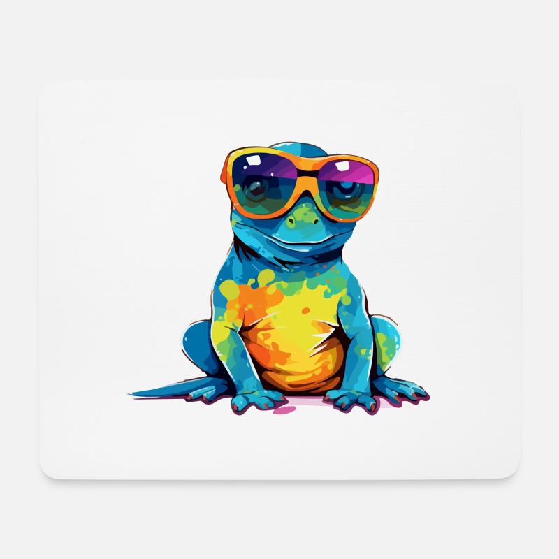Lila der Brillensalamander - Mousepad (Querformat) - Weiß