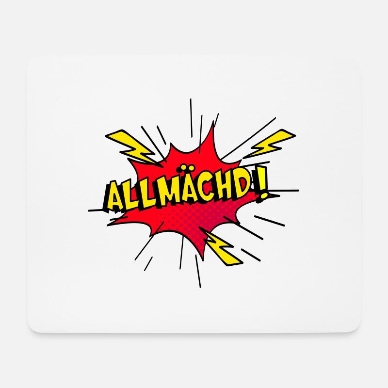 Allmächd fränkisch Franken - Mousepad (Querformat) - Weiß