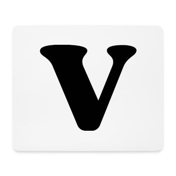 Lettre v - Tapis de souris (format paysage) - blanc - Devant
