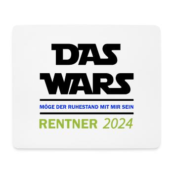das wars rentner 2024 - Mousepad (Querformat) - Weiß - Vorne