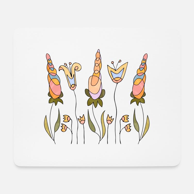 Blumen - Mousepad (Querformat) - Weiß
