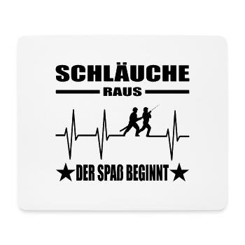 Feuerwehr - Mousepad (Querformat) - Weiß - Vorne