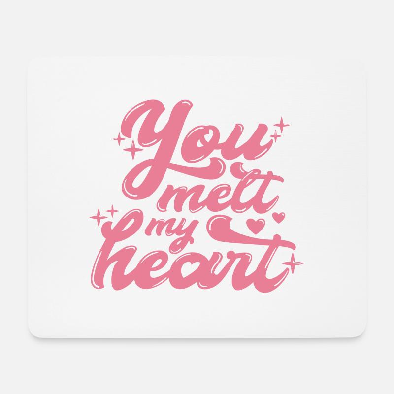 You melt my heart - Mousepad (Querformat) - Weiß