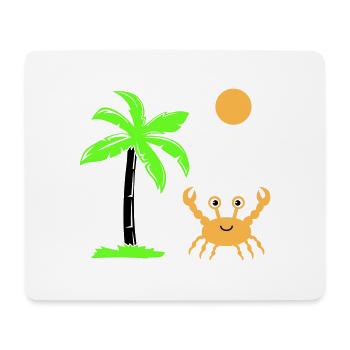 krabbe sonne palme - Mousepad (Querformat) - Weiß - Vorne