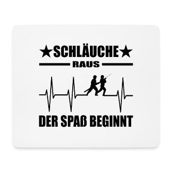 Feuerwehr - Mousepad (Querformat) - Weiß - Vorne