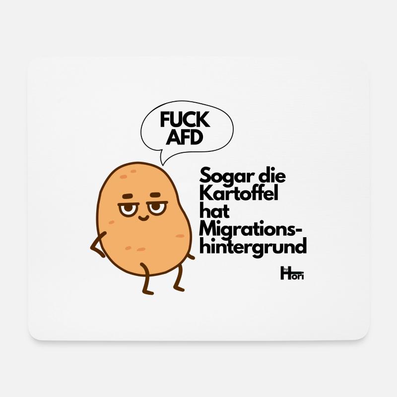 Kartoffel Migrationshintergrund - Mousepad (Querformat) - Weiß