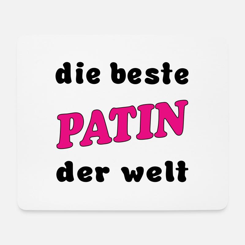 Die beste PATIN MARRAINE der welt - Tapis de souris (format paysage) - blanc