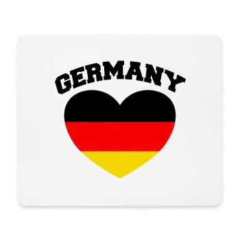GERMANY HERZ - Mousepad (Querformat) - Weiß - Vorne