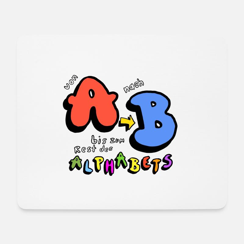 Von A nach B - Mousepad (Querformat) - Weiß
