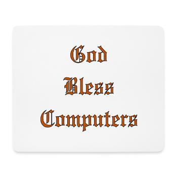 GodBlessComputers - Mousepad (Querformat) - Weiß - Vorne