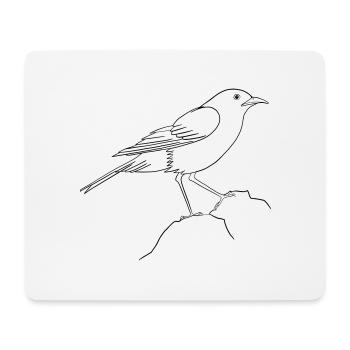 Jour de l’Oiseau - Tapis de souris (format paysage) - blanc - Devant