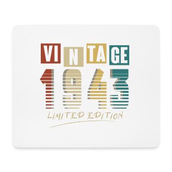 1943 Vintage 1943 Born in 1943 Birthday. Year 2 - Mouse Pad (horizontal) - white - Front
