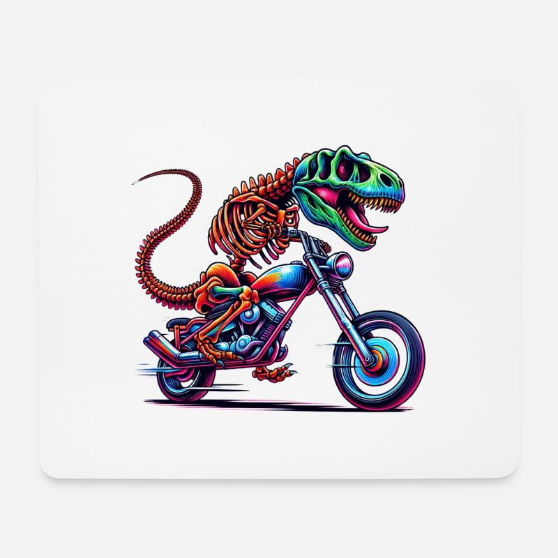 Motorrad Motocross biker bike - Mousepad (Querformat) - Weiß