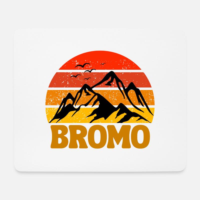 Mount Bromo, Indonesia - Mouse Pad (horizontal) - white