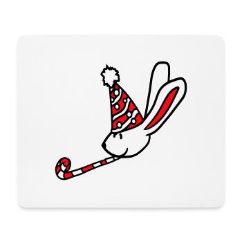 Bunny Birthday Years Old Gift Towel Party Hat - Mouse Pad (horizontal) - white - Front