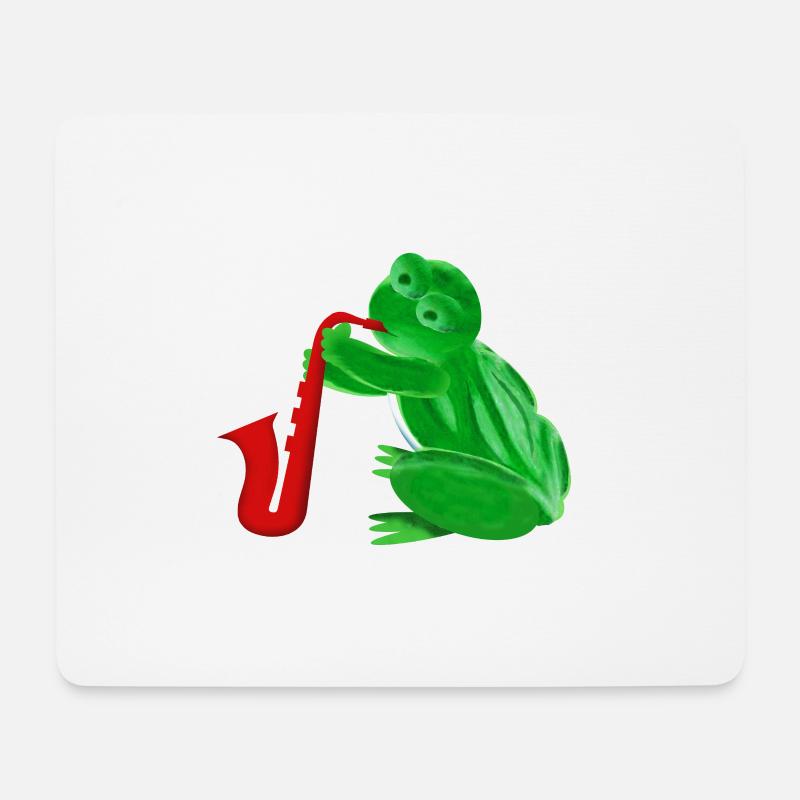 Saxofrog - Mousepad (Querformat) - Weiß