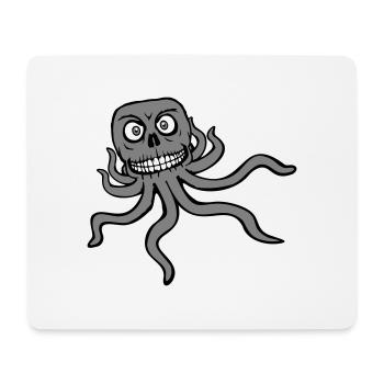 Oktopus Alien Monster Horror Außerirdischer Grinst - Mousepad (Querformat) - Weiß - Vorne