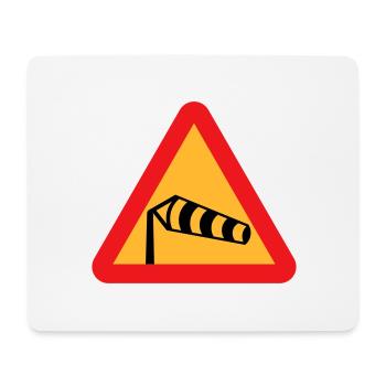 Vent de chaussette Symbole - Tapis de souris (format paysage) - blanc - Devant
