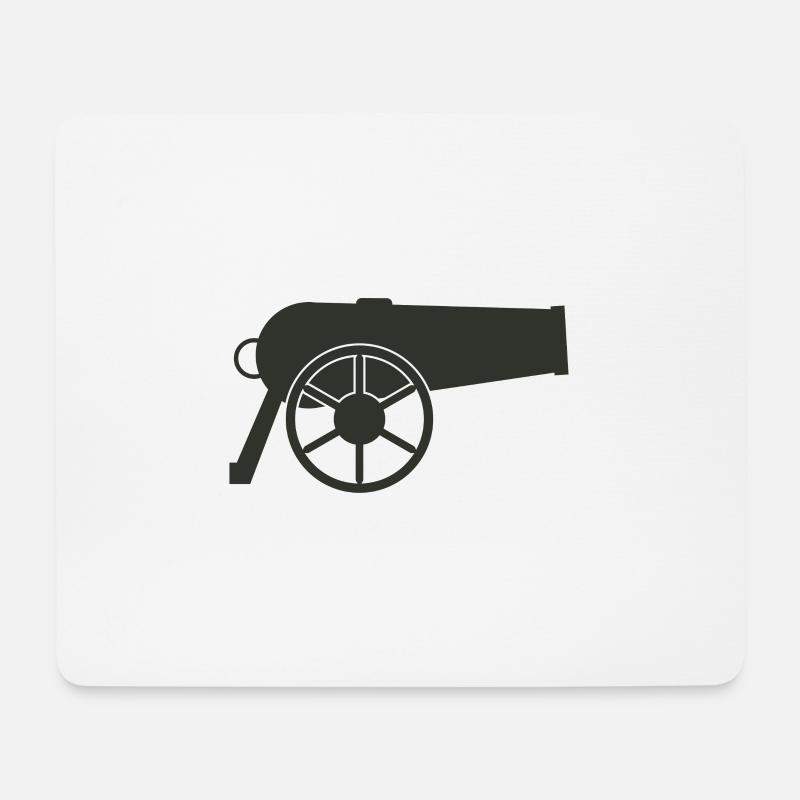 Kanone - Mousepad (Querformat) - Weiß
