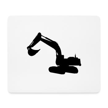 Bagger - Mousepad (Querformat) - Weiß - Vorne