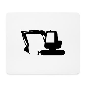 Bagger - Mousepad (Querformat) - Weiß - Vorne