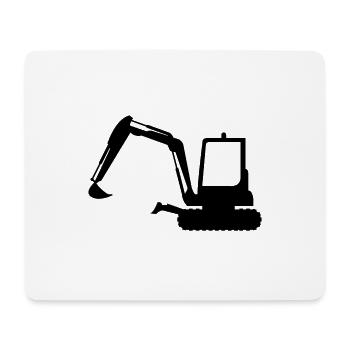 Bagger - Mousepad (Querformat) - Weiß - Vorne