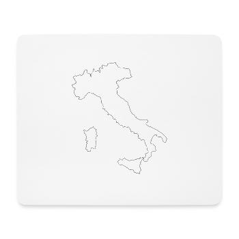 Carte de l’Italie - Tapis de souris (format paysage) - blanc - Devant