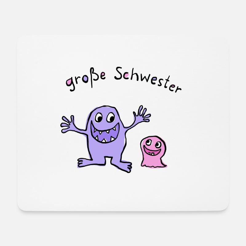 Große Schwester - Mousepad (Querformat) - Weiß