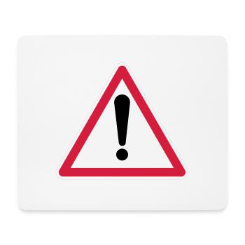 Warning! - Mouse Pad (horizontal) - white - Front