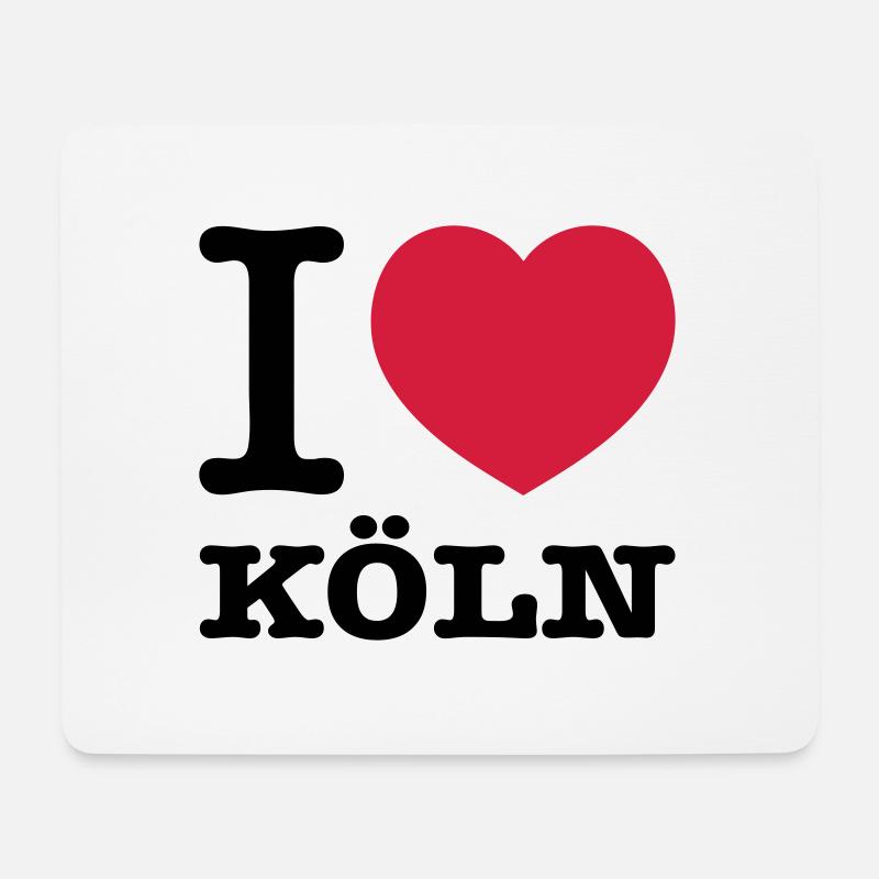 I love Köln - Mousepad (Querformat) - Weiß