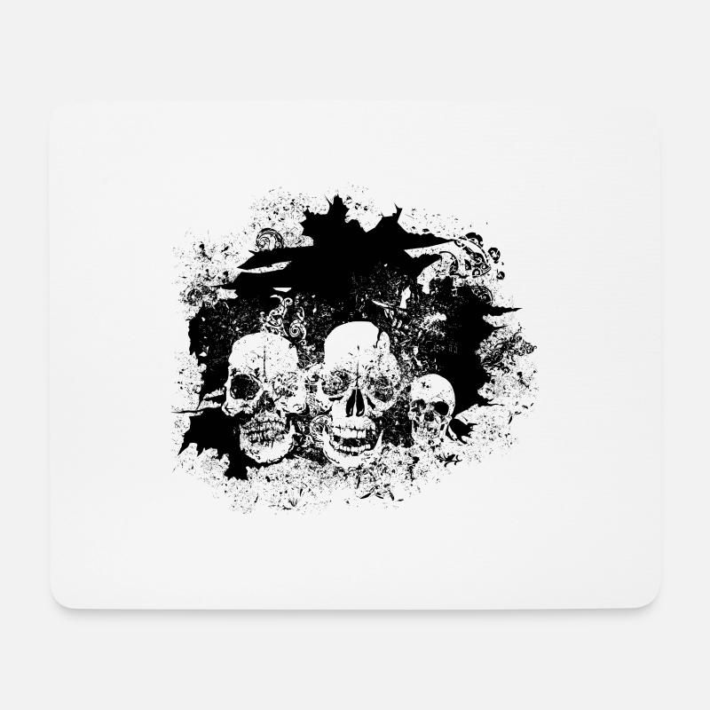schicker Kopf Schädel Kran Design 2603 p - Mousepad (Querformat) - Weiß
