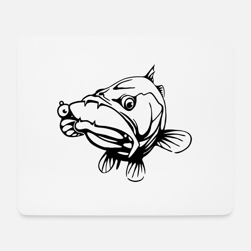 pike-perch - Mouse Pad (horizontal) - white