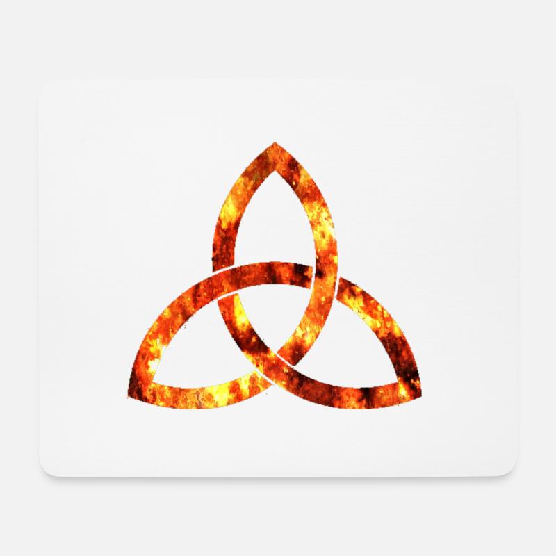 keltisches symbol 3 feuer - Mousepad (Querformat) - Weiß