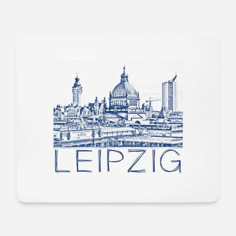 Kulizeichnung Leipzig - Mouse Pad (horizontal) - white