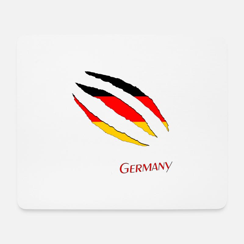 Germany Deutschlandflagge Aufgerissen - Mousepad (Querformat) - Weiß